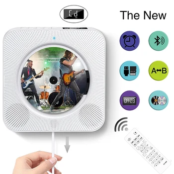 Nova versão atualizada, CD Player com tela pendurada na parede tipo de Início de pré-natal de ensino aprendizagem de inglês, repita Bluetooth leitor de CD