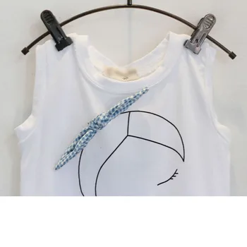 Novo 2019 Marca de Verão Menina Conjuntos de Vestuário de Moda do Algodão de Impressão Shortsleeve T-shirt E Saias, Roupas de Meninas Esporte Ternos K1
