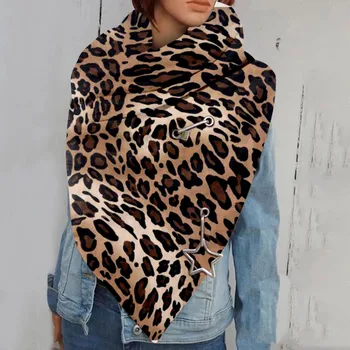 Novo 2020 mulheres cachecol inverno cashmere lenços de senhora, xales e molda-pashmina Retro leopard macio pescoço bandana foulard