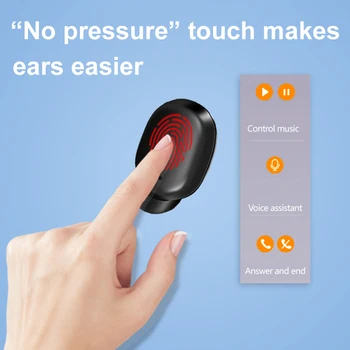 Novo A6X TWS Fones de ouvido sem Fio Bluetooth V5.0 Fones de ouvido Estéreo Touch HD, Fone de ouvido com Cancelamento de Ruído para iOS e Android PK A6S E6S