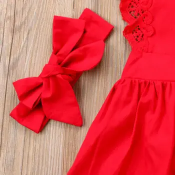 Novo Arriavl Natal Plissado Red Lace Romper Do Vestido De Bebê Meninas Irmã, A Princesa Crianças Xmas Party Vestidos De Algodão Recém-Nascido Traje
