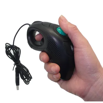 Novo Mouse com fio de 2,4 GHz USB portátil mouse de dedo usando óptica track ball 160829 Drop Shipping Ergonomia Mcie
