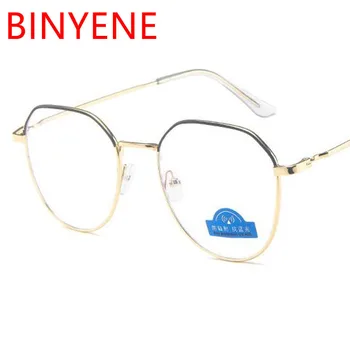 Novo Polígono de Metal Anti Luz Azul Óculos de Armação de Homens, Mulheres, Jogos de Computador Óculos de proteção Óculos de Óptica Espetáculo Quadro UV400