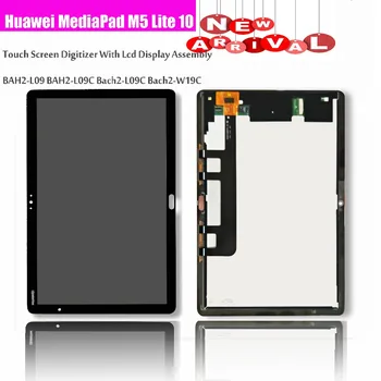 Novo Touch Tela de 10.1 Huawei MediaPad M5 Lite LTE 10 Bach2-L09C BAH2-L09 Bach2-W19C BAH2-L09 Com exposição do Lcd da Montagem