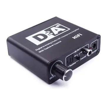 Novo amplificador de auscultadores de fibra coaxial APARELHAGEM hi-fi de digital para analógico digital de fibra coaxial simulação Plug UE