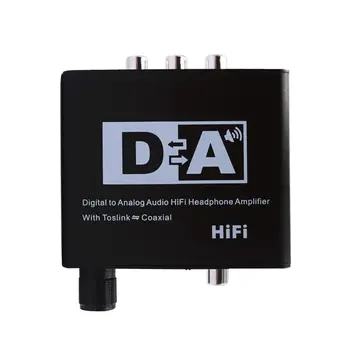 Novo amplificador de auscultadores de fibra coaxial APARELHAGEM hi-fi de digital para analógico digital de fibra coaxial simulação Plug UE
