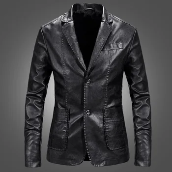 Novo chegam os homens PU de couro e casacos de marca de moda moto jaqueta de couro da jaqueta de couro masculina mens legal top coats