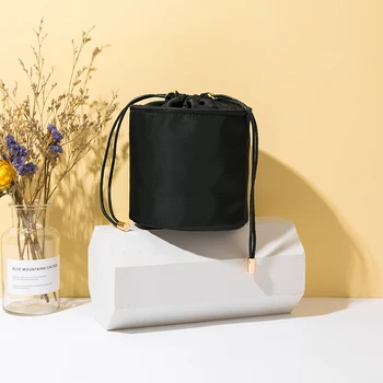 Nylon saco cosmético portátil coreano simples carry-on armazenamento bucket bag saco interno pequeno saco do forro