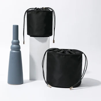 Nylon saco cosmético portátil coreano simples carry-on armazenamento bucket bag saco interno pequeno saco do forro