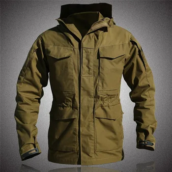O M65 Tático Jaqueta de Homens de Campo do Exército dos EUA Outono do Revestimento Impermeável Casaco Blusão Muitos Bolso Camo Jaqueta Militar