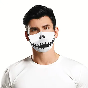 O Pesadelo Antes do Natal, Jack Skellington Máscaras de Adultos Festa de Halloween Traje Cosplay Reutilizável e Lavável à prova de Poeira Máscara