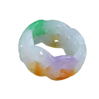 O Transporte da gota de Lavanda Mulheres Colorido Jades Anel de Esmeralda, Jade Anéis Círculo Recorte Anéis de Presente para as Mulheres Jades Jóias