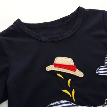 O bebê Meninos Conjuntos de Verão de Crianças Roupas de Algodão de Manga Curta Cartoon T-shirt+Calça Curta, e 2PCS de Meninos de Terno de Esportes 2 3 4 5 6 7 Anos