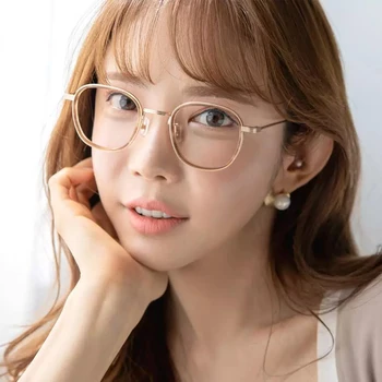O coreano Rodada Óculos SUAVE de COCO Quadro de Armações Unissex, os Óculos Retro Óculos de Prescrição Homens Mulheres miopia quadro