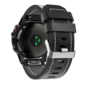 O novo esporte de Couro de pulso a Correia de Fácil ajuste rápido Link Pulseira de Cinto de 26MM Para o Garmin Fenix 5X de moda Inteligente faixa de Relógio de pulseira