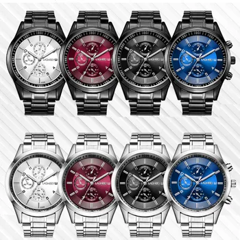 O tipo superior de Homens de Negócio de relógios de Moda Casual à prova d'água Preto Relógios de Quartzo Militar relógio de Pulso Masculino Relógio Relógio Masculino