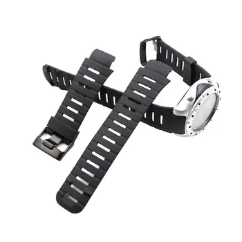 OOTDTY 1 Conjunto de Borracha Macia Faixa de Relógio de Fivela de Metal Pulseira Suunto X-Lander Smart Watch Kit de Acessórios