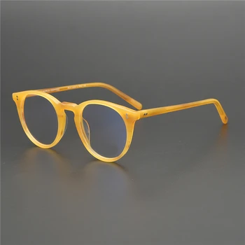 OV5183 Óculos de Armação Mulheres Homens Qualidade Superior Rodada Vintage Óculos Ópticos Oculos Computador Óculos de Miopia de Óculos de grau