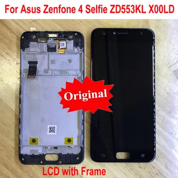 Original Melhor Trabalho do Sensor de Tela LCD Touch screen Digitalizador Assembly com Moldura Para Asus Zenfone 4 Selfie ZD553KL X00LD