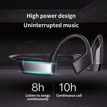 Osso de Condução de Fone de ouvido Bluetooth sem Fio Não da Em-orelha Fones de ouvido Impermeável Esportes Fone de ouvido Com Controle de Volume Botão
