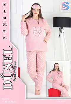 Outono Inverno Mulheres de Manga Longa Pijamas de Algodão de Conjuntos de Pijamas Terno de Papelão Bonito Garotas Grandes Homewear Presente para mulheres