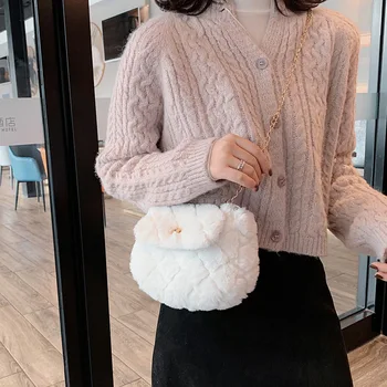 Outono/inverno 2020 Maomao Pequena Bolsa feminina tendência Nova versão coreana da-cruz saco de corpo de moda do Toque da cadeia de saco