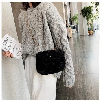 Outono/inverno 2020 Maomao Pequena Bolsa feminina tendência Nova versão coreana da-cruz saco de corpo de moda do Toque da cadeia de saco