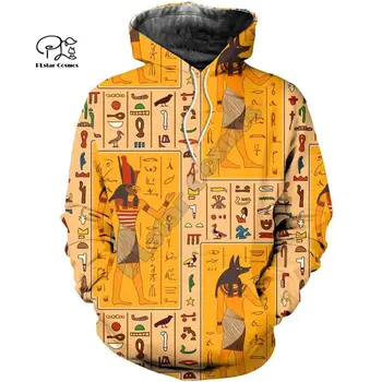 PLstar Cosmos 3DPrint Egito Antigo o Faraó Deus Anubis Homem/Mulher Unisex Harajuku Streetwear Engraçado Hoodies/Moletom/Casaco/-a3