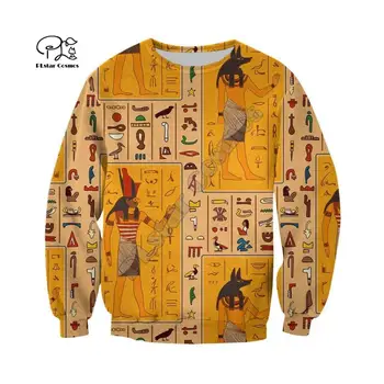 PLstar Cosmos 3DPrint Egito Antigo o Faraó Deus Anubis Homem/Mulher Unisex Harajuku Streetwear Engraçado Hoodies/Moletom/Casaco/-a3