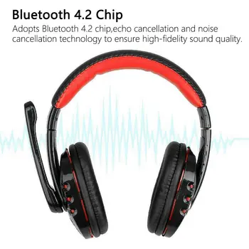 PRO Auscultadores sem Fios com Cancelamento Ativo de Ruído Fones de ouvido Bluetooth Fone de ouvido para Jogos Fones de ouvido Mic LED para Jogos de PC Portátil