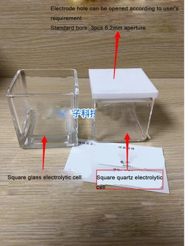 PTFE sem lacre eletrolítico célula Microlitro eletrolítico célula Photoelectrochemical célula de vidro de Quartzo eletrolítico Eletrodo da célula
