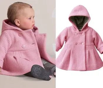 PUDCOCO da Menina do Bebê com Capuz Trench Coat Outono-Inverno Blusão Parka Jaqueta de Crianças Roupas de Apoio atacado