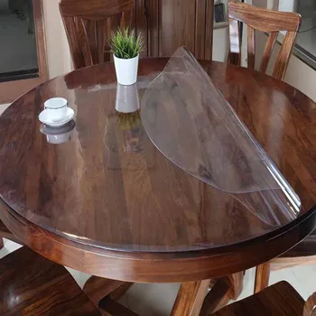 PVC toalha de mesa toalha de mesa transparente toalha impermeável cozinha padrão de petróleo toalha de mesa de vidro pano macio 1.0 mm