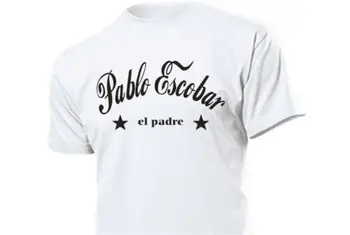 Pablo Escobar El Padre T-Shirt Divertida Camisa Tamanho 3-5XL Cartel Casual Cool orgulho t-shirt dos homens Unisex Moda de Nova camiseta Solta Tamanho