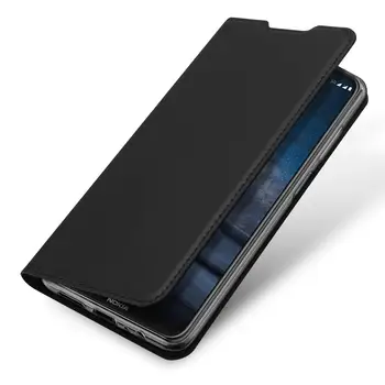 Para DUX DUCIS Para Nokia 8.3 5G Tampa do Telefone Móvel de Proteção estojo de Couro Com Slot de Cartão de Cor Pura Anti-Derrapante à prova de Choque