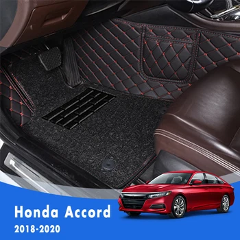 Para Honda Accord 2020 2019 2018 Luxo De Camada Dupla, Laço De Fio De Carro Tapetes Tapetes Auto Cobre Acessórios De Automóveis