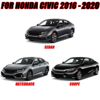 Para Honda Civic 2016 2017 2018 2019 2020 Fibra de Carbono Estilo Porta do Lado do Espelho Retrovisor Tampa de ABS Guarnição Decoração de Kit de Acessórios