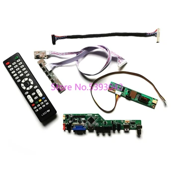 Para LP171WP4 (TL)(N1)/(TL)(N2)/(TL)(P1)/(TL)(P2) 1440*900 1CCFL LVDS 30Pin USB+VGA+AV Remoto da TV analógica da placa de comando do kit