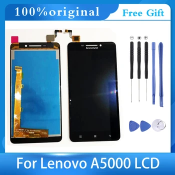 Para Lenovo A5000 Display de LCD Com Tela de Toque do conjunto do Digitador da tela de LCD Para Lenovo A5000 Peças de Reposição