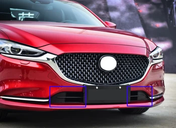 Para Mazda 6 Atenza Mazda6 2018 2019 2020 Aço Inoxidável Grade Dianteira Sotaque Tampa Inferior Malha De Caimento Moldagem Estilo De Moldura Guarnição
