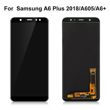 Para Samsung Galaxy A6 Além de 2018 A605F A605FN A605G A605X A6+ Tela LCD Touch screen Digitalizador Substituição do conjunto A6+ LCD