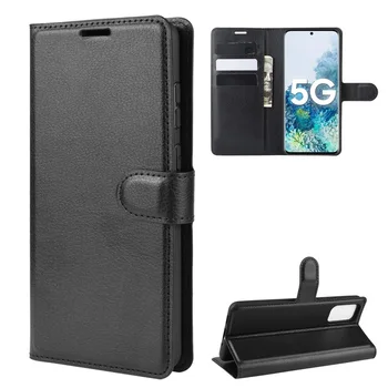 Para Samsung Galaxy S20 FE A42 M51 A51 5G 4G Carteira Caso Virar Capa de Couro Tampa da caixa do Telefone Móvel de TPU Shell com os Titulares do Cartão