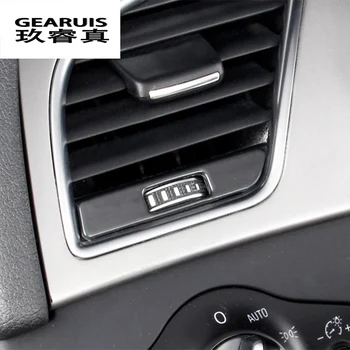 Para a Audi A5 A4 B8 obturador em aço inoxidável Suporte de Copo Quadro Decorativo Decalque de Cobre Adesivos de Carro Estilo Auto Acessórios Interior