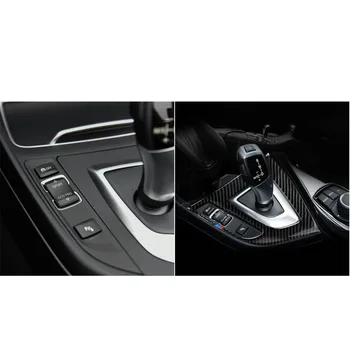 Para a BMW F20 F21 Série 1 116i 118i Acessórios de Fibra de Carbono da Shift de Engrenagem Tampa do Painel de Controle estofos Estilo Carro 3D Adesivo