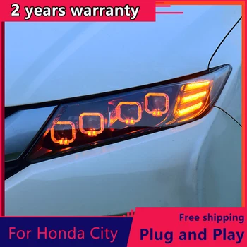 Para o Honda City Farol-2019 Para a Cidade TODOS os Faróis de LED DRL Matriz Lente de virar luz Para o Honda City acessórios do carro