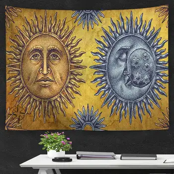 Pendurado na parede Tapeçaria de Alta Qualidade Sol-tema de Impressão Decorativa Tapeçaria Carpetes em Casa, Vivendo de Decoração de Espaço Esteira