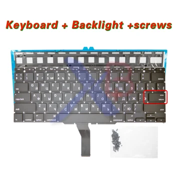 Pequeno Enter RS russo-inglês padrão/teclado Retroiluminado, luz de fundo+100pcs teclado parafusos Para o MacBook Air De 11,6
