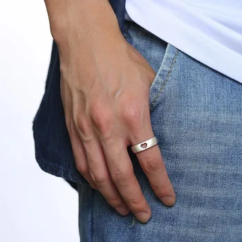 Personalizada e gratuita de Casamento Bandas de Anéis para as Mulheres, os Homens Nunca Desbotamento da Cor de Prata Aço Inoxidável Promessa de Amor Eterno Casal de Presentes