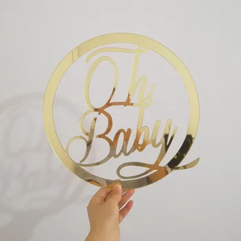 Personalizado de Ouro Espelho, Espelho de Prata de Acrílico Nome de Sinal para chá de Bebê Decoração para uma Festa Personalizada, Sinalização Babyshower Presente