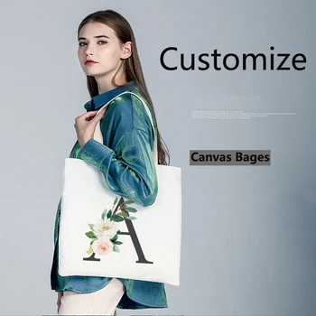 Personalizado veludo Macio saco Sacos de Ombro alfabeto inglês impressão Tote Pacote de mulheres Bolsa shopping bag Para meninas